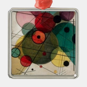 Kandinsky Abstract Circles Ceramic Ornament