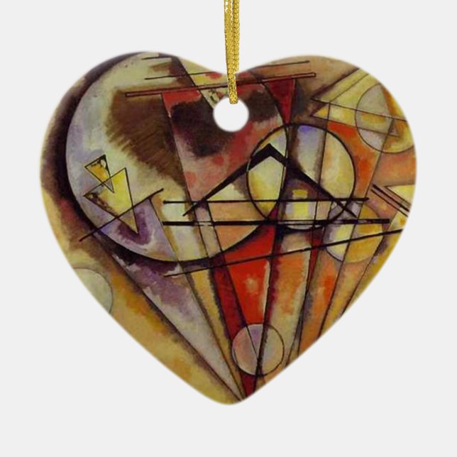 Kandinsky Abstract Circles Ceramic Ornament (Front)