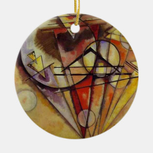Kandinsky Abstract Circles Ceramic Ornament