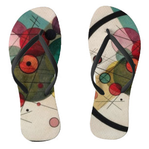 Kandinsky Abstract Circles Flip Flops