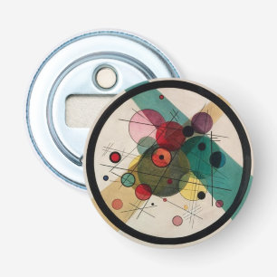 Kandinsky Abstract Circles in a Circle Bottle Opener