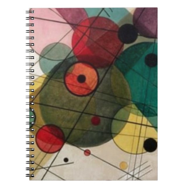Kandinsky Abstract Circles Spiral Photo Notebook (Front)