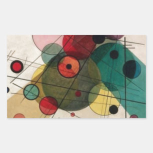 Kandinsky Abstract Circles Sticker