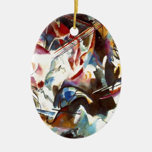 Kandinsky Abstract Composition VI Ceramic Ornament (Front)