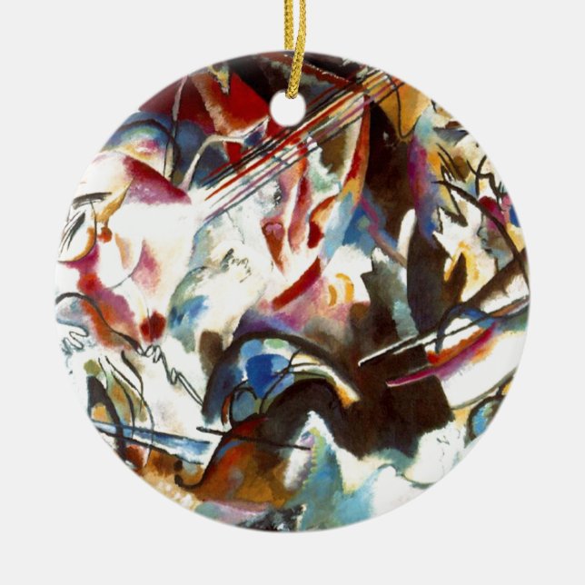 Kandinsky Abstract Composition VI Ceramic Ornament (Front)
