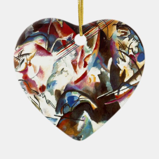 Kandinsky Abstract Composition VI Ceramic Ornament (Front)