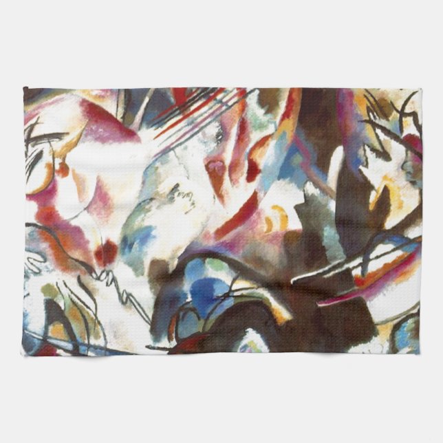 Kandinsky Abstract Composition VI Kitchen Towel (Horizontal)