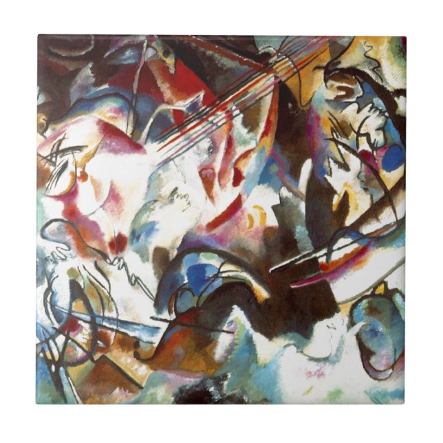 Kandinsky Abstract Composition VI Tile (Front)