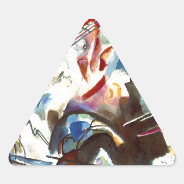 Kandinsky Abstract Composition VI Triangle Sticker (Front)