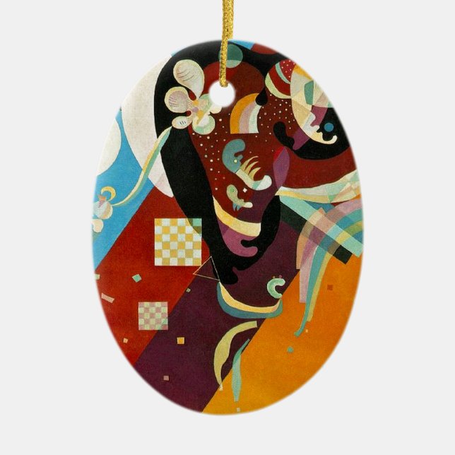 Kandinsky Abstract Compositon IX Ceramic Ornament (Front)