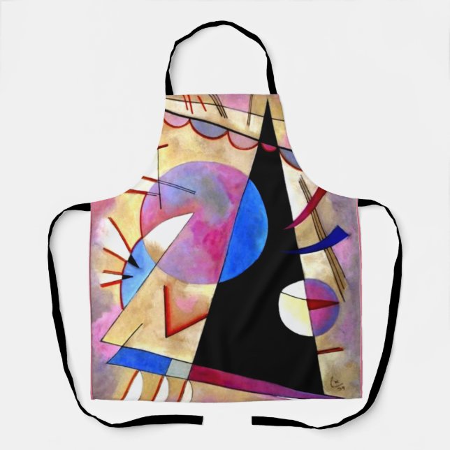 Kandinsky - Abstract Cubism with Pinks and Blues Apron (Front)