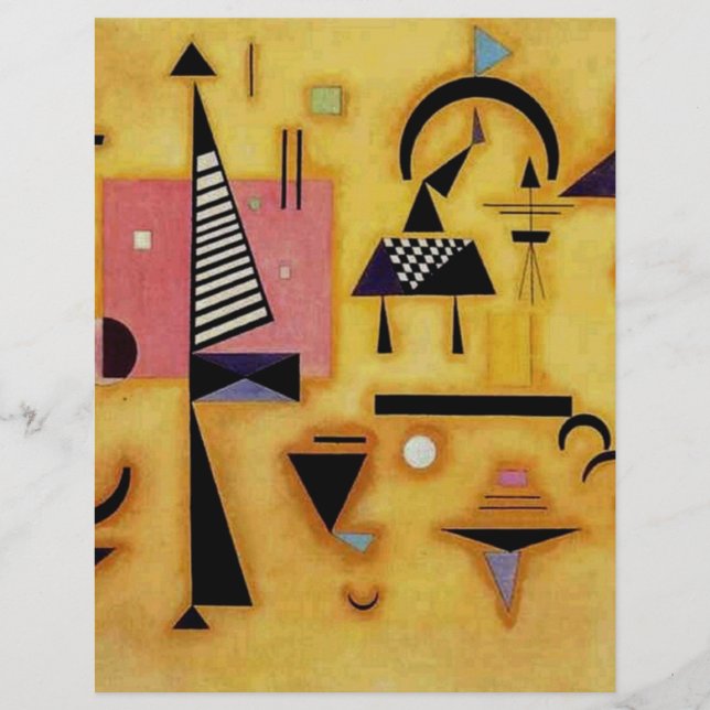 Kandinsky Abstract Decisive Pink Geometric Shapes (Front)