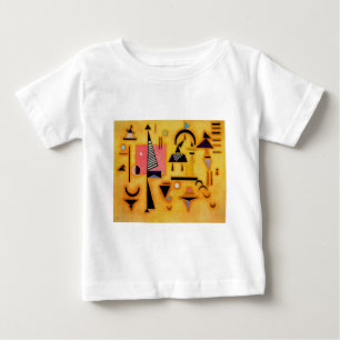 Kandinsky Abstract Decisive Pink Geometric Shapes Baby T-Shirt