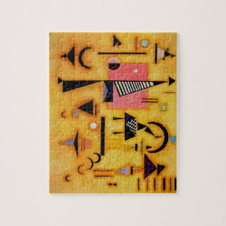 Kandinsky Abstract Decisive Pink Geometric Shapes Jigsaw Puzzle
