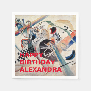 Kandinsky Abstract Happy Birthday Napkin