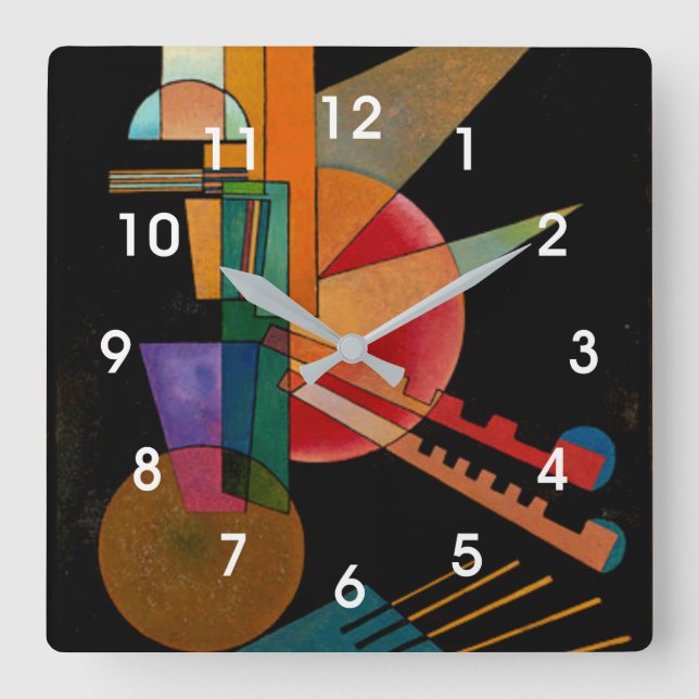 Kandinsky - Abstract Interpretation Square Wall Clock (Front)