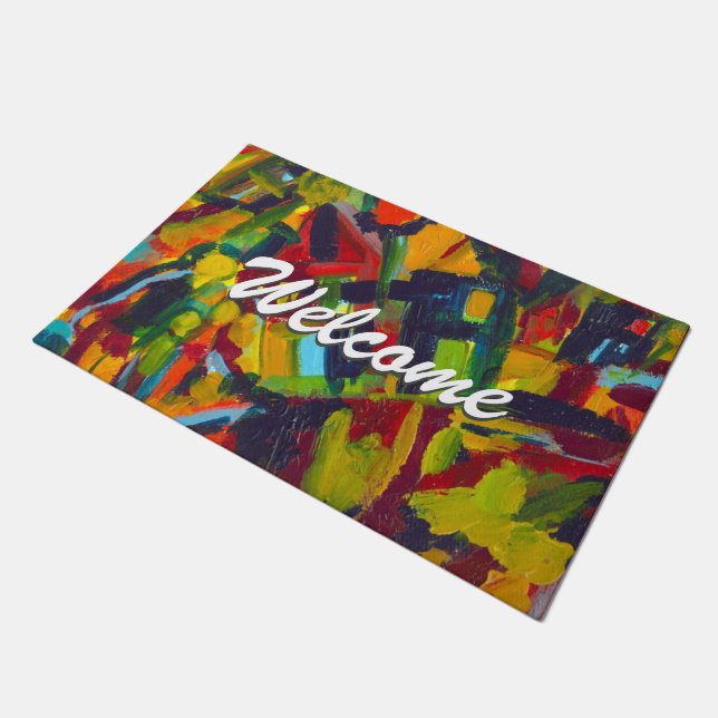 Kandinsky Abstract Modern Art Professional Welcome Doormat (Angled)