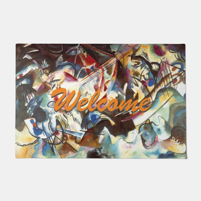 Kandinsky Abstract Modern Art Professional Welcome Doormat (Front)