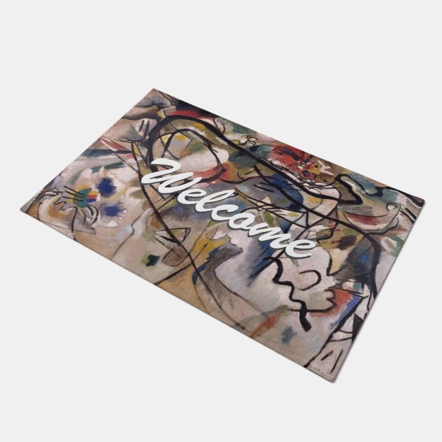 Kandinsky Abstract Modern Art Professional Welcome Doormat (Angled)