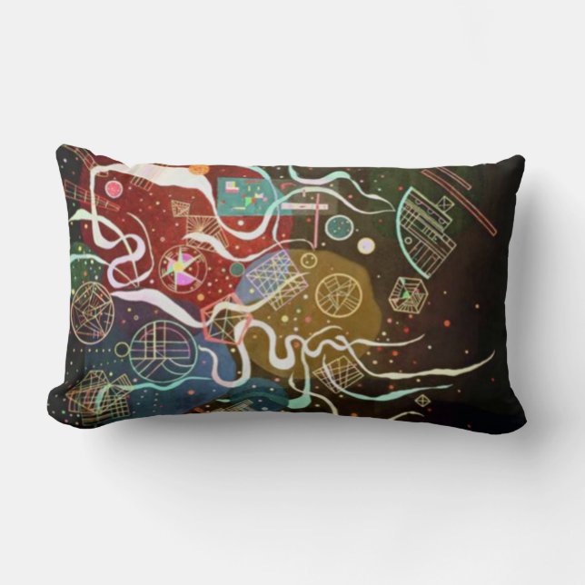 Kandinsky Abstract 'Movement I' Lumbar Pillow (Front)