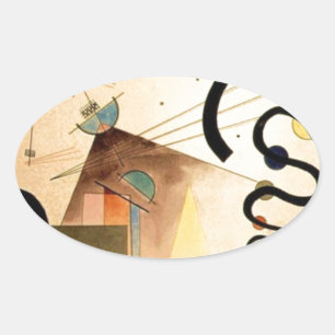 Kandinsky Abstract Oval Sticker