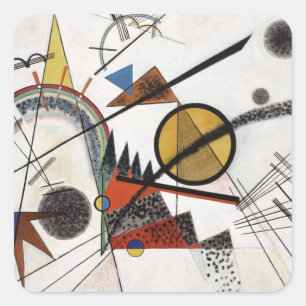 Kandinsky Abstract Painting Artwork Square Sticker
