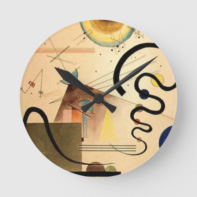 Kandinsky Abstract Round Clock (Front)