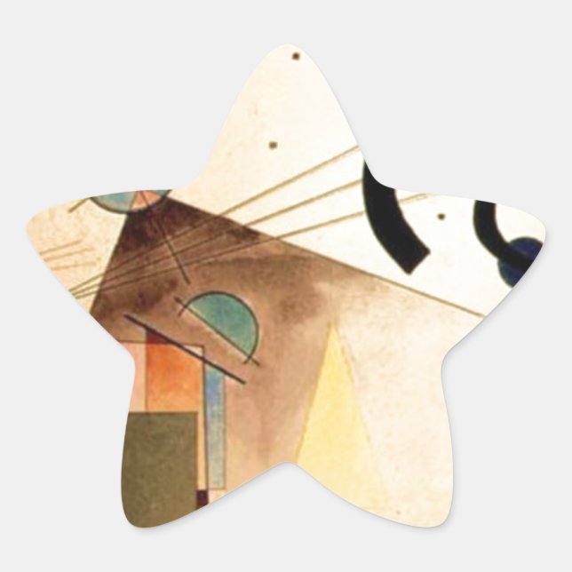 Kandinsky Abstract Star Sticker (Front)