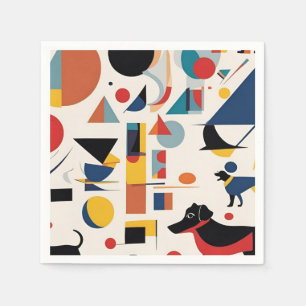 Kandinsky art & Dog lover / Napkin