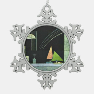 Kandinsky - At Rest Snowflake Pewter Christmas Ornament