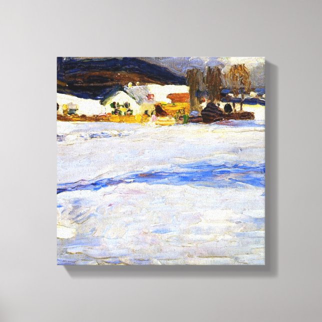 Kandinsky - Bei Starnberg - Winter, Canvas Print (Front)
