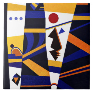 Kandinsky - Binding, colourful abstract artwork Tile