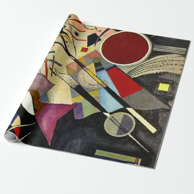 Kandinsky - Black Accompaniment Wrapping Paper (Unrolled)
