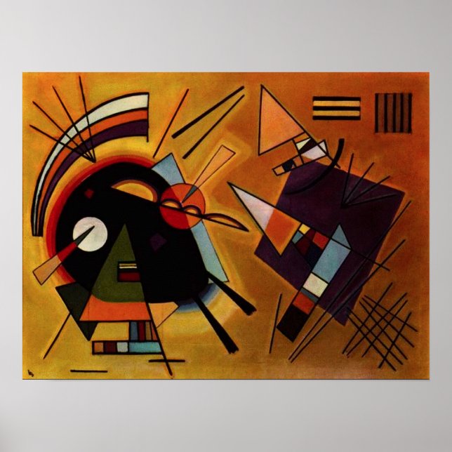 Kandinsky Black and Violet Poster (Front)