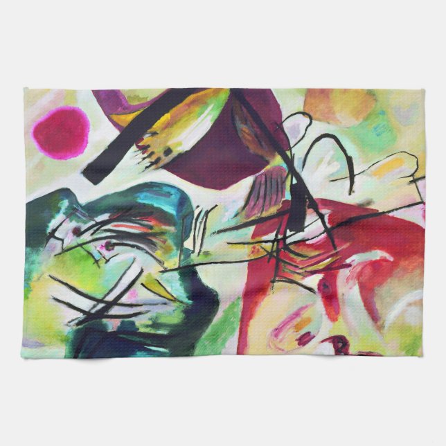 Kandinsky Black Arch Kitchen Towel (Horizontal)
