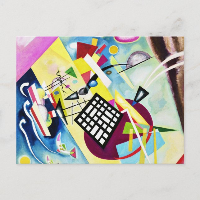 Kandinsky Black Grid Postcard (Front)