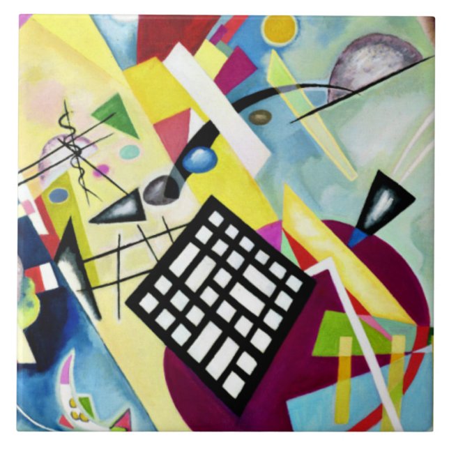 Kandinsky - Black Grid Tile (Front)