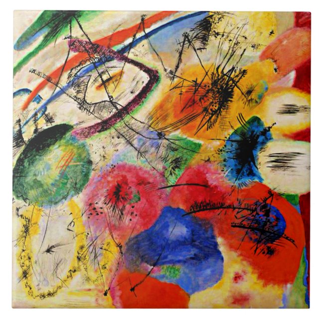 Kandinsky - Black Lines Tile (Front)