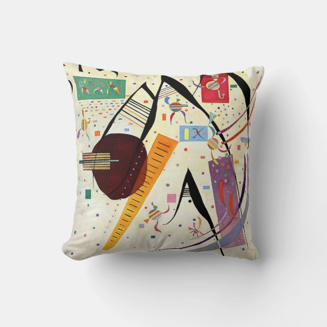 Kandinsky - Black Points Throw Pillow (Front)