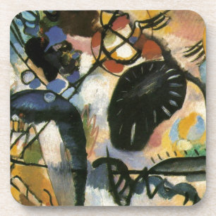 Kandinsky Black Spot Abstract Artwork Coaster