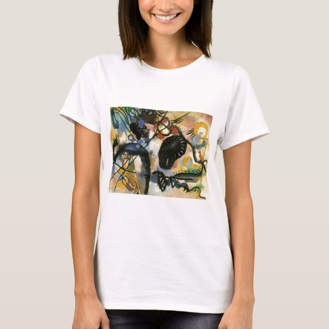 Kandinsky Black Spot Abstract Artwork T-Shirt (Front)