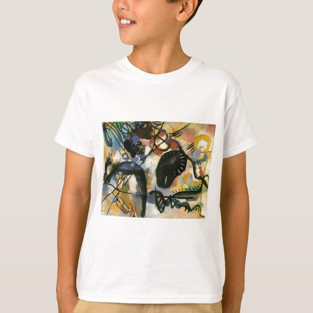 Kandinsky Black Spot Abstract Artwork T-Shirt (Front)