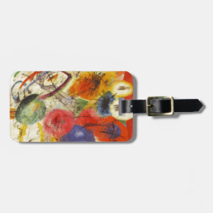 Kandinsky Black Strokes Abstract Painting Luggage Tag