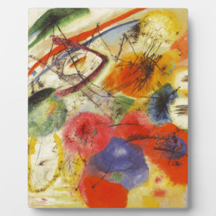 Kandinsky Black Strokes Abstract Painting Plaque