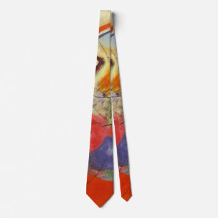 Kandinsky Black Strokes Abstract Painting Tie