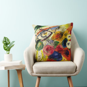 Kandinsky - Black Strokes, Throw Pillow