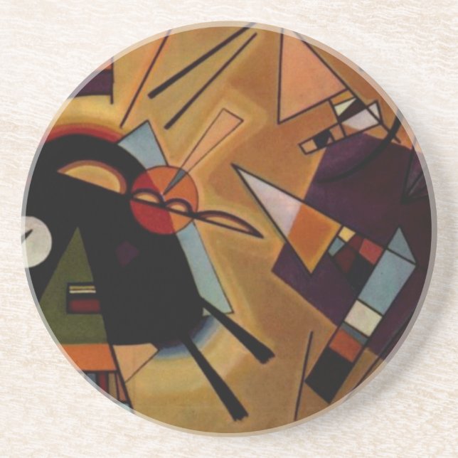 Kandinsky Black Violet Coaster (Front)
