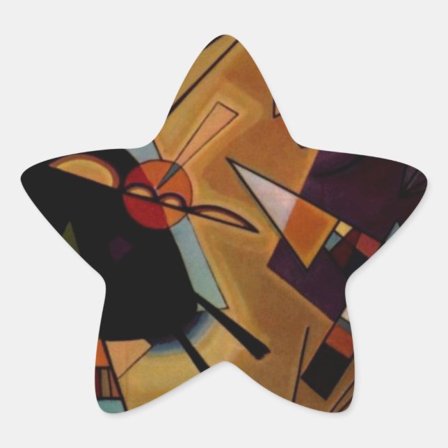 Kandinsky Black Violet Star Sticker (Front)