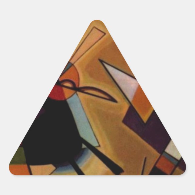 Kandinsky Black Violet Triangle Sticker (Front)