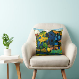 Kandinsky - Blaues Haus Klein Throw Pillow